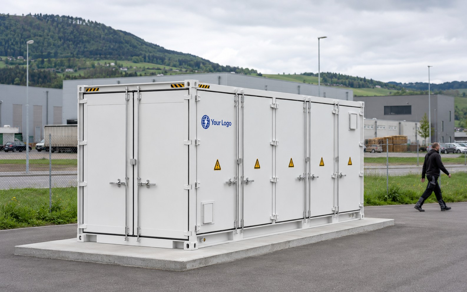 Batteriespeicher-Container am Gewerbeareal – Anwendungsfall Generalunternehmer